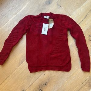 Molo NWT RED GIRLS SWEATER. From local boutique. Size 9/10. Smoke/pet free